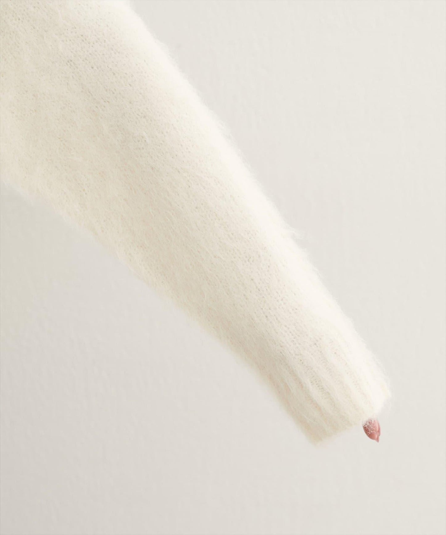 長毛絨圓領針織套頭衫