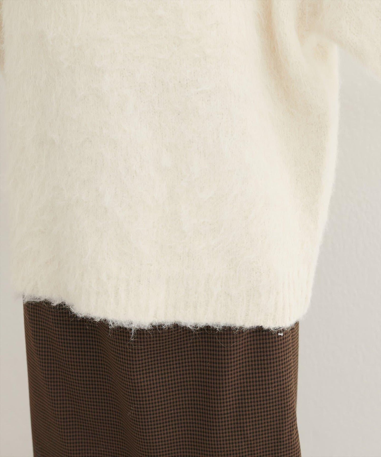 長毛絨圓領針織套頭衫