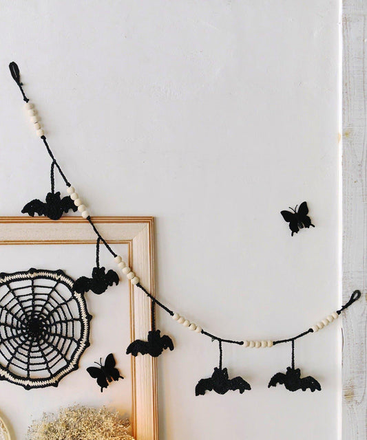 クロッシェコウモリガーランド/Crochet Halloween