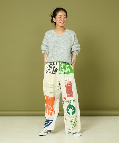 vintage歐式環保袋改造褲