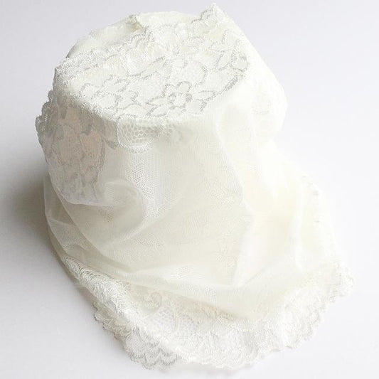 【albino select】耳掛設計花紋雪紡蕾絲口罩