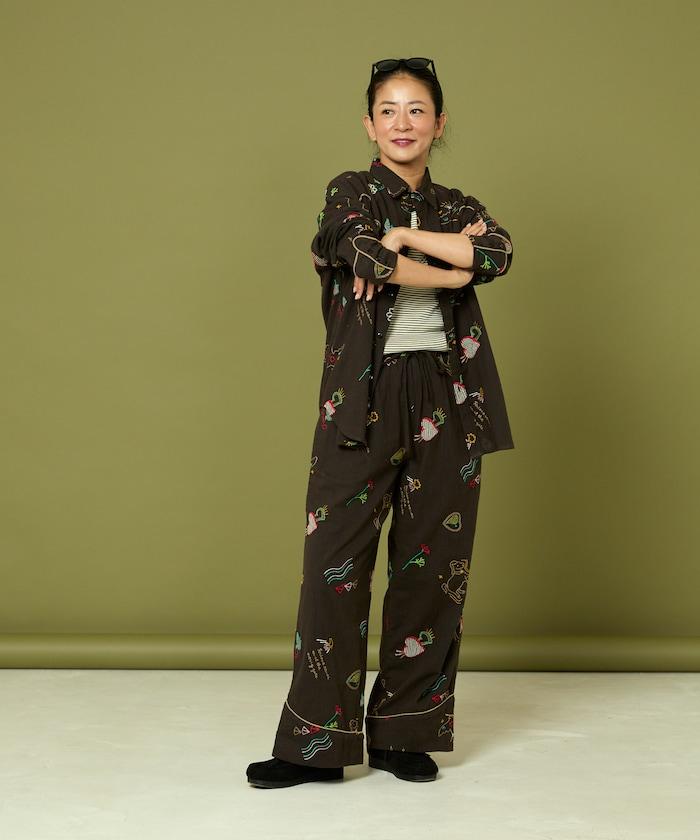 圖案刺繡花紋襯衫