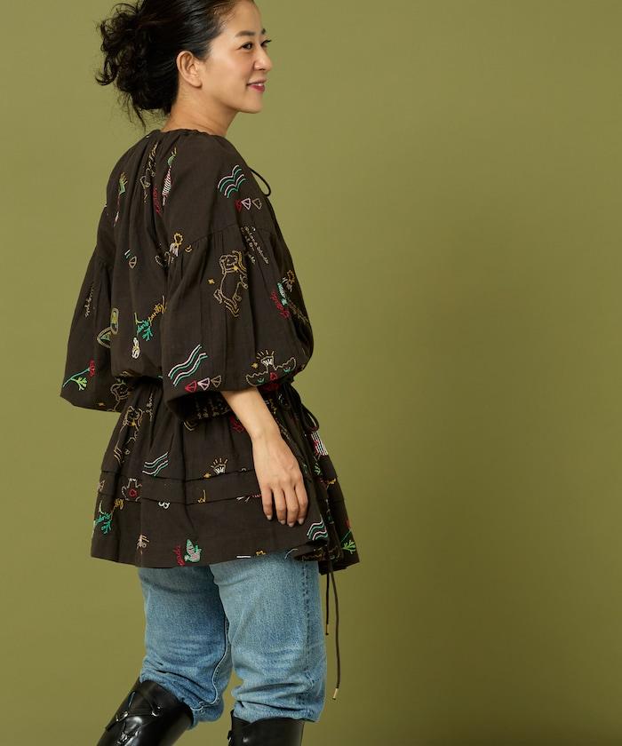 圖案刺繡連衣裙