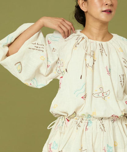 圖案刺繡連衣裙