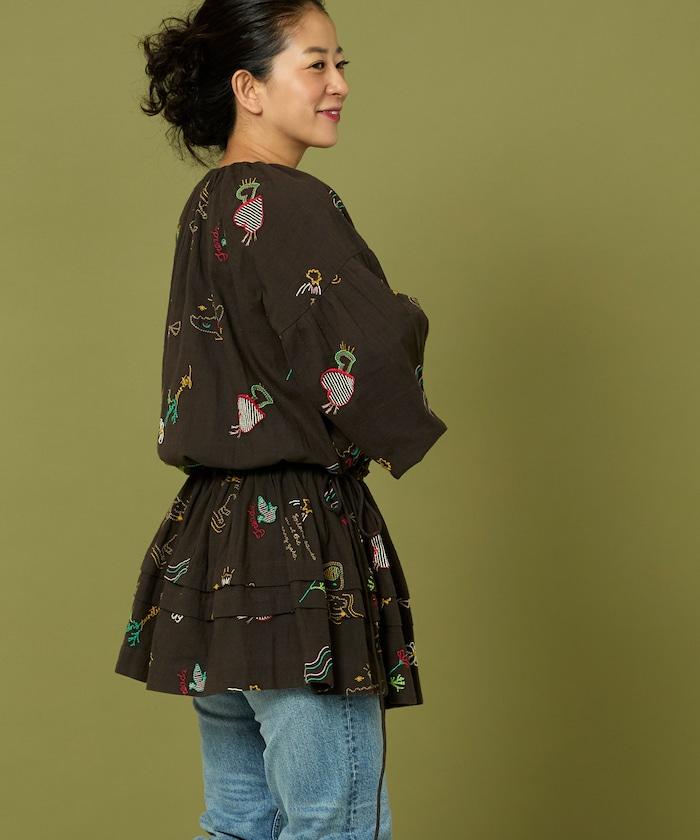 圖案刺繡連衣裙