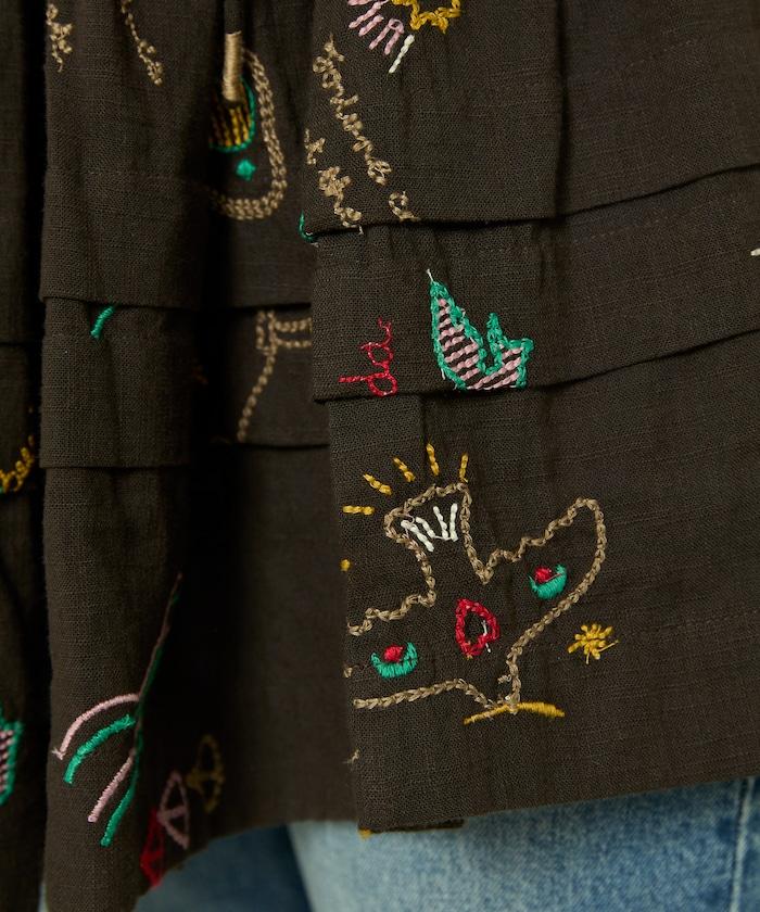 圖案刺繡連衣裙