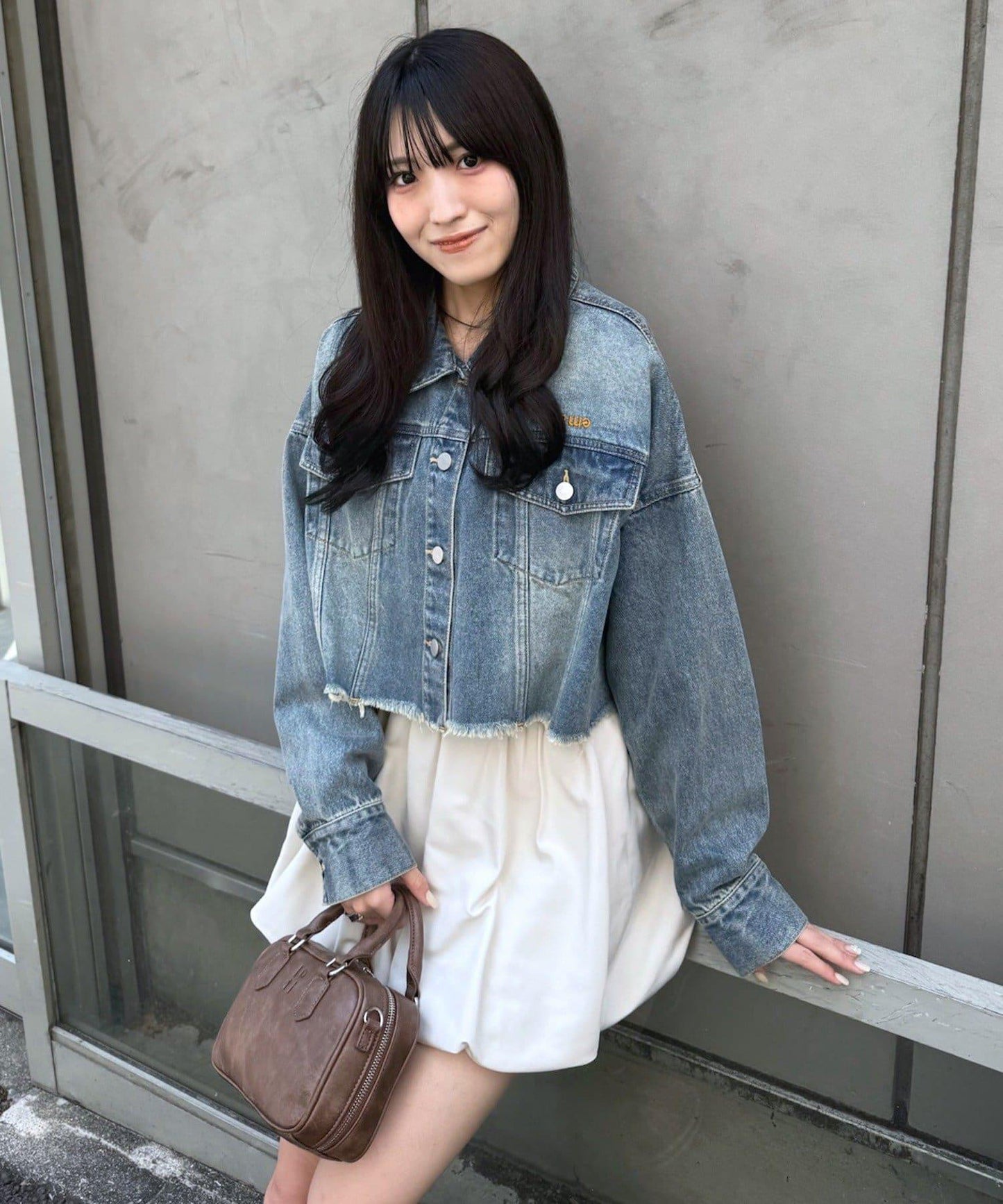 【mystic】[mline]標誌短款牛仔夾克