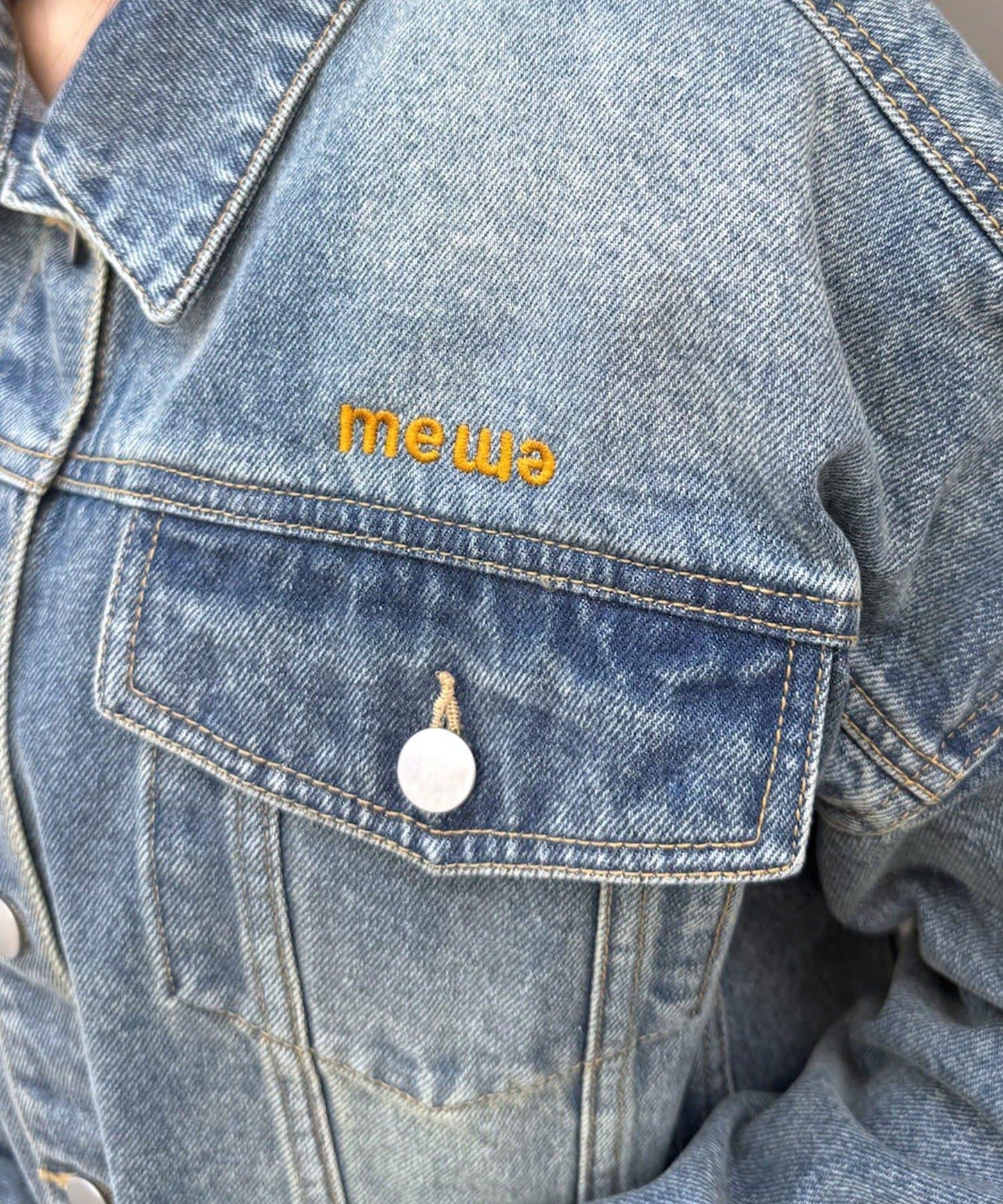 【mystic】[mline]標誌短款牛仔夾克