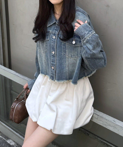 【mystic】[mline]標誌短款牛仔夾克