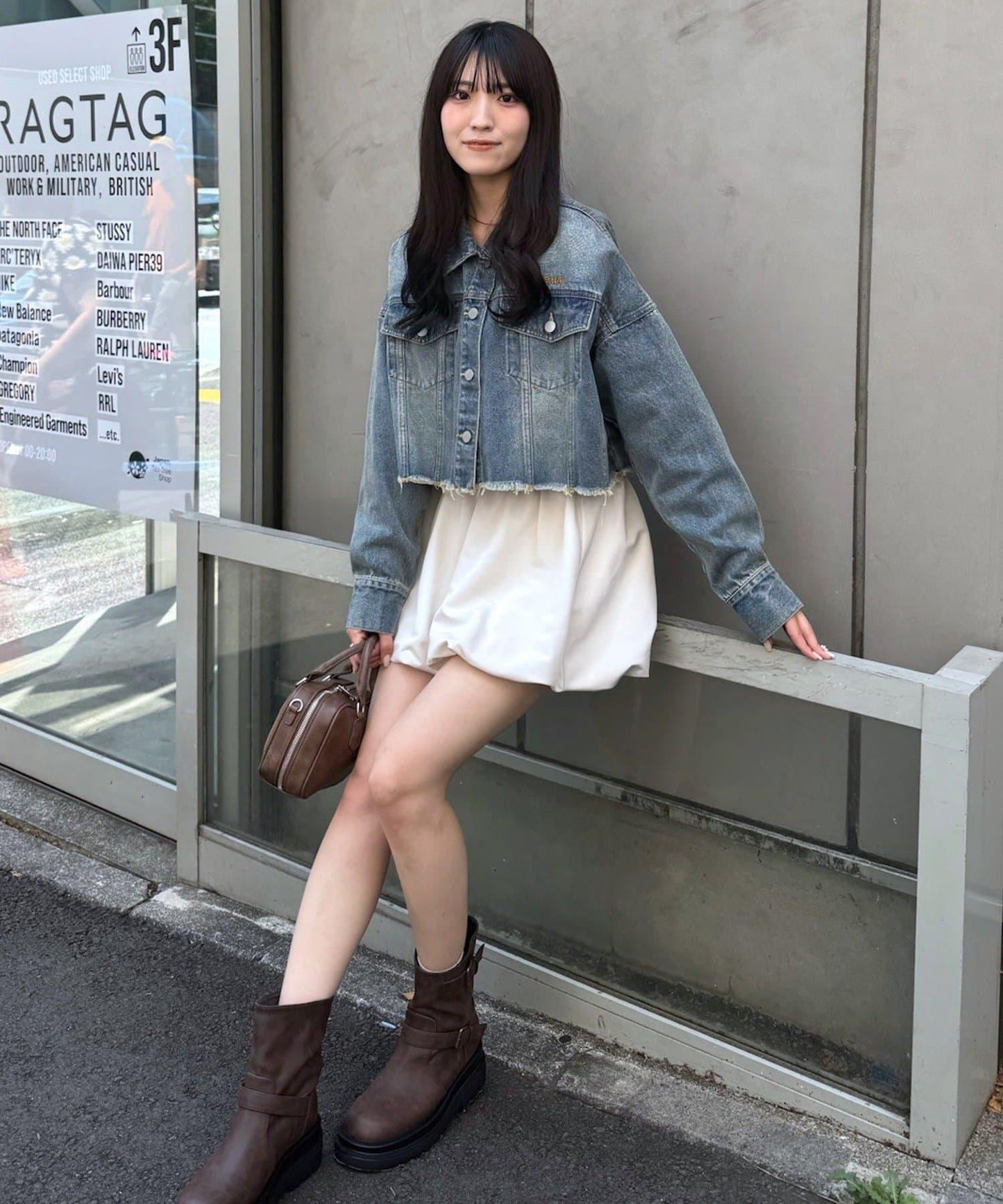 【mystic】[mline]標誌短款牛仔夾克