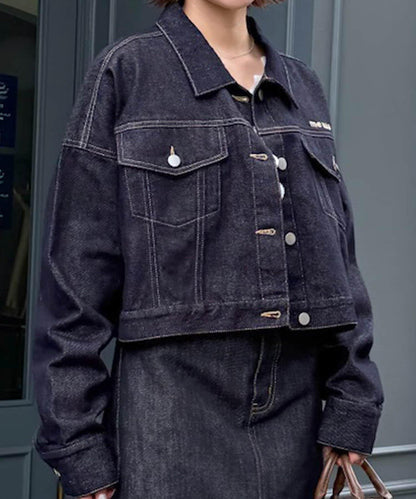 【mystic】[mline]標誌短款牛仔夾克