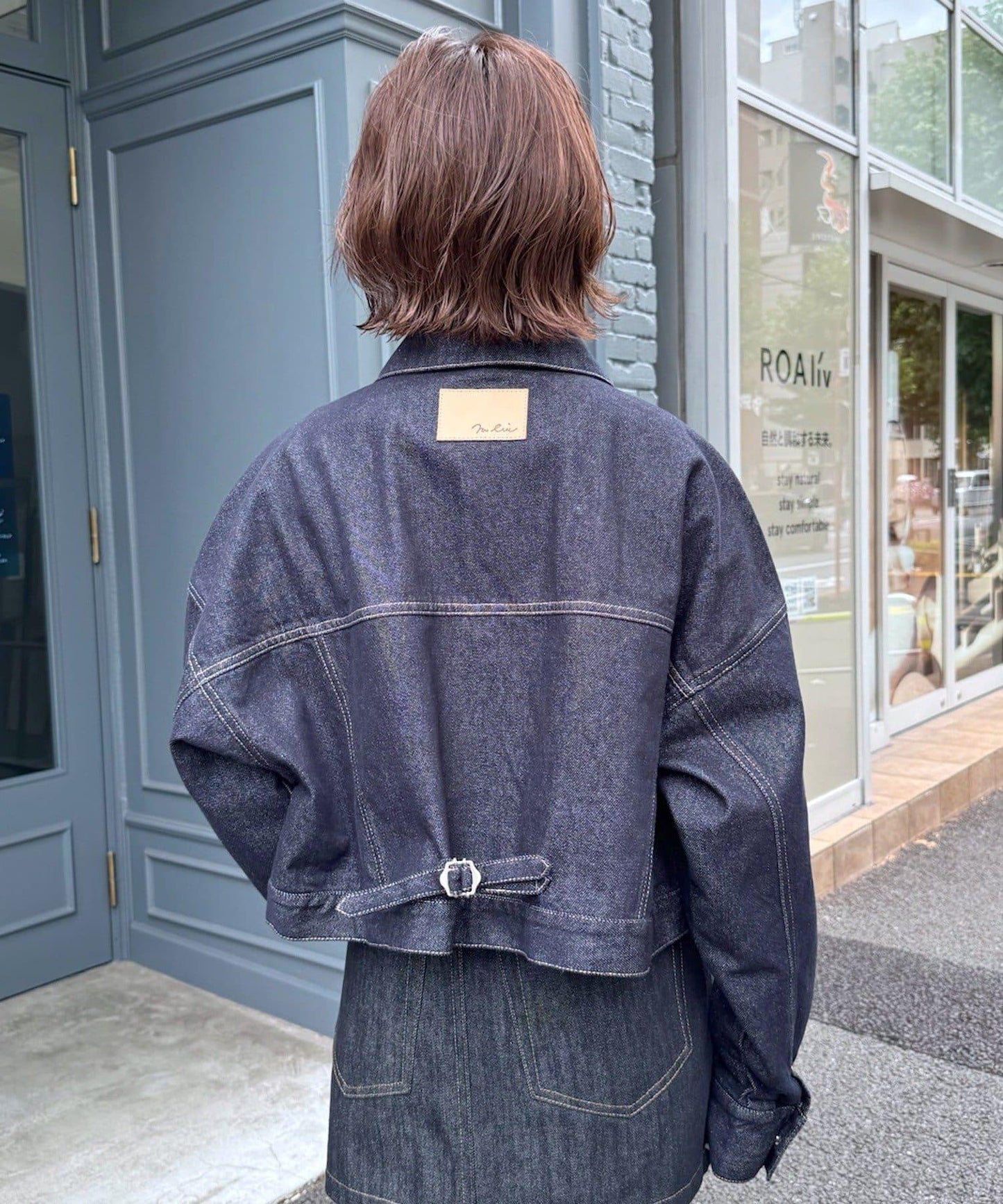 【mystic】[mline]標誌短款牛仔夾克