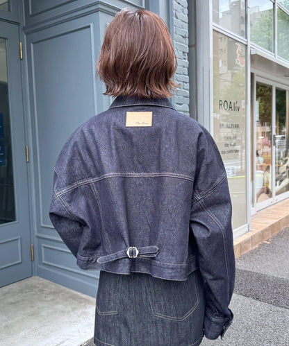 【mystic】[mline]標誌短款牛仔夾克