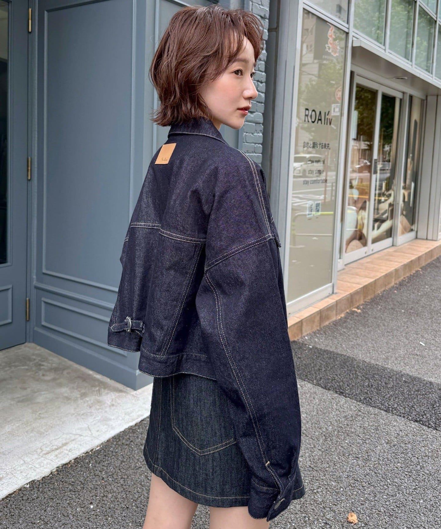 【mystic】[mline]標誌短款牛仔夾克