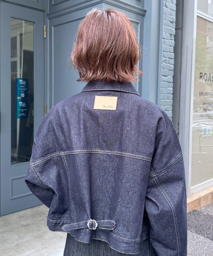 【mystic】[mline]標誌短款牛仔夾克