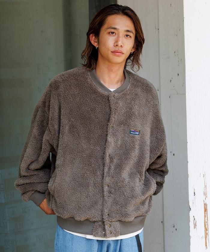 寬鬆版型長絨抓絨圓領開衫