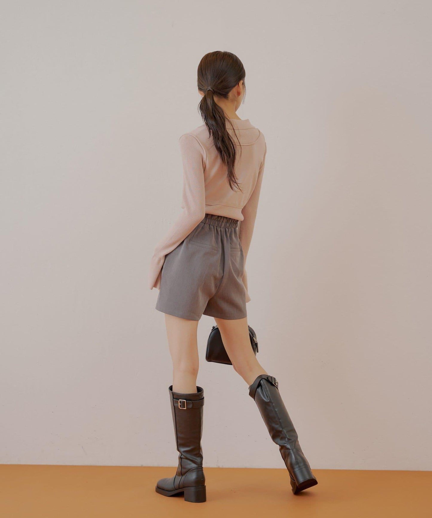 【Chico】帶吊飾褶皺短褲