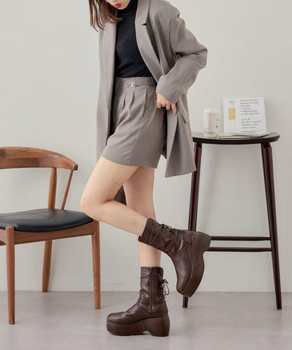 【Chico】帶吊飾褶皺短褲