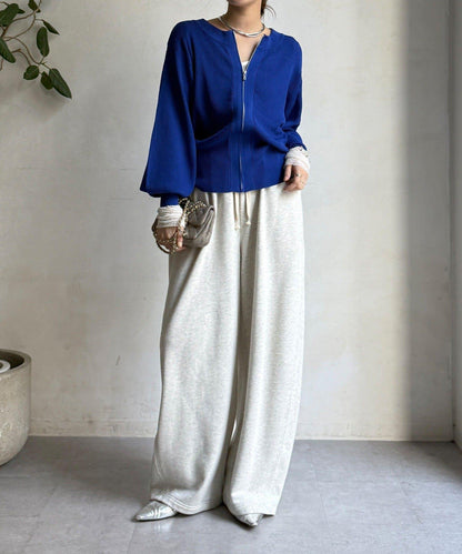 前後兩穿拉鍊針織衫