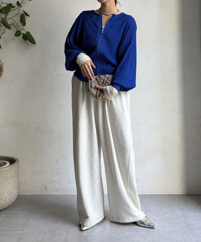 前後兩穿拉鍊針織衫