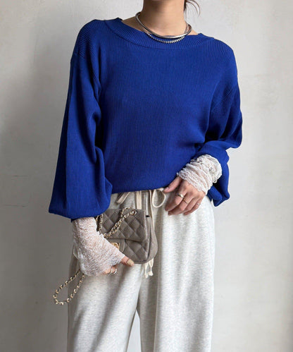 前後兩穿拉鍊針織衫