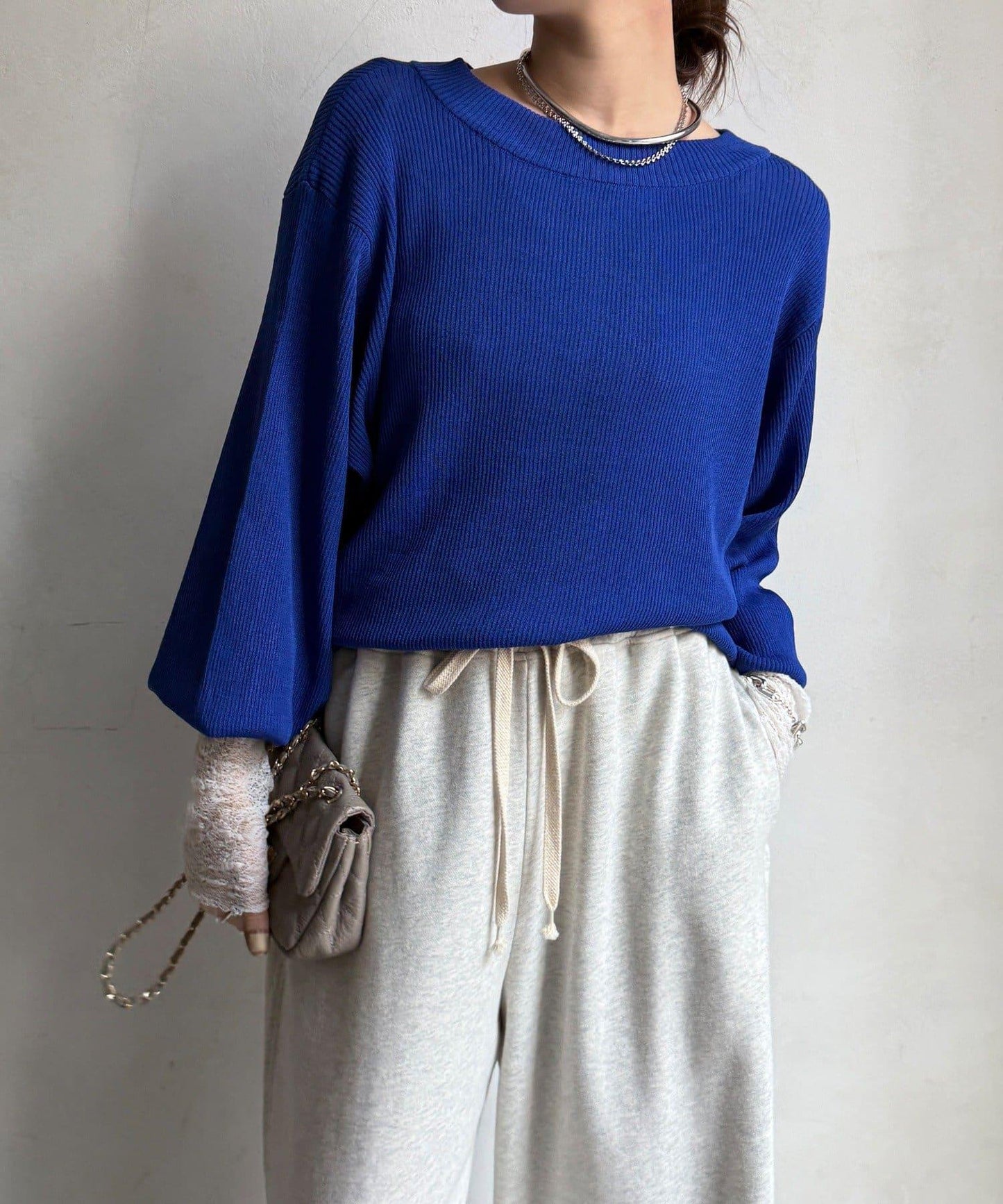 前後兩穿拉鍊針織衫