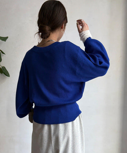 前後兩穿拉鍊針織衫