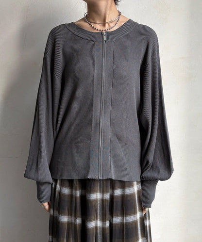 前後兩穿拉鍊針織衫