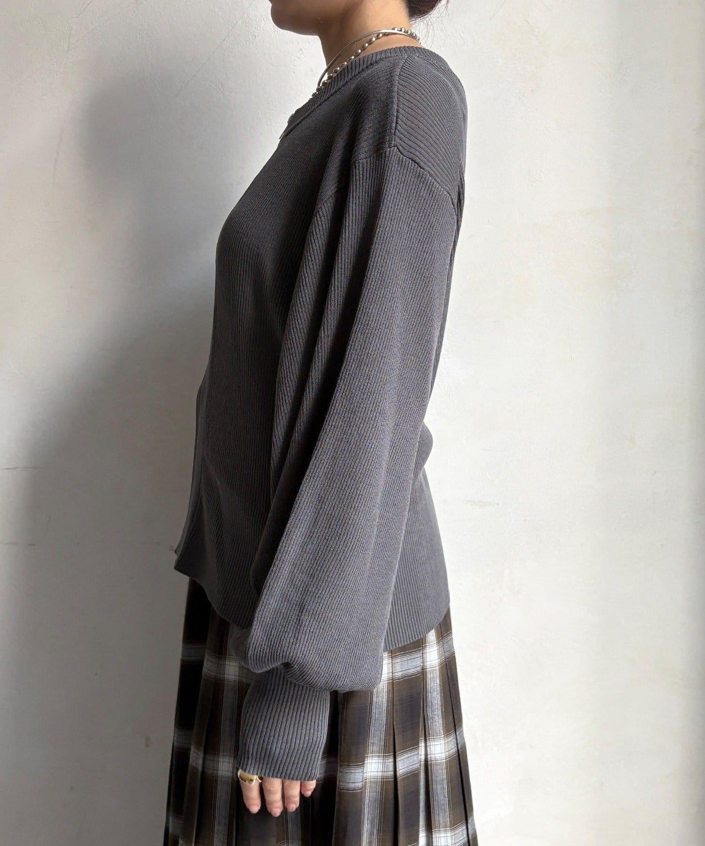 前後兩穿拉鍊針織衫