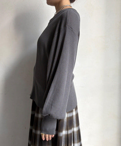 前後兩穿拉鍊針織衫