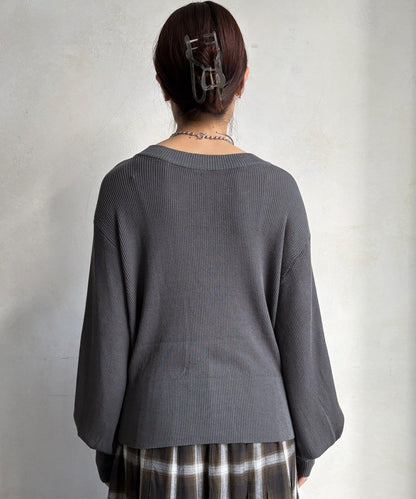 前後兩穿拉鍊針織衫