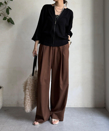 前後兩穿拉鍊針織衫