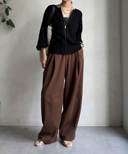 前後兩穿拉鍊針織衫