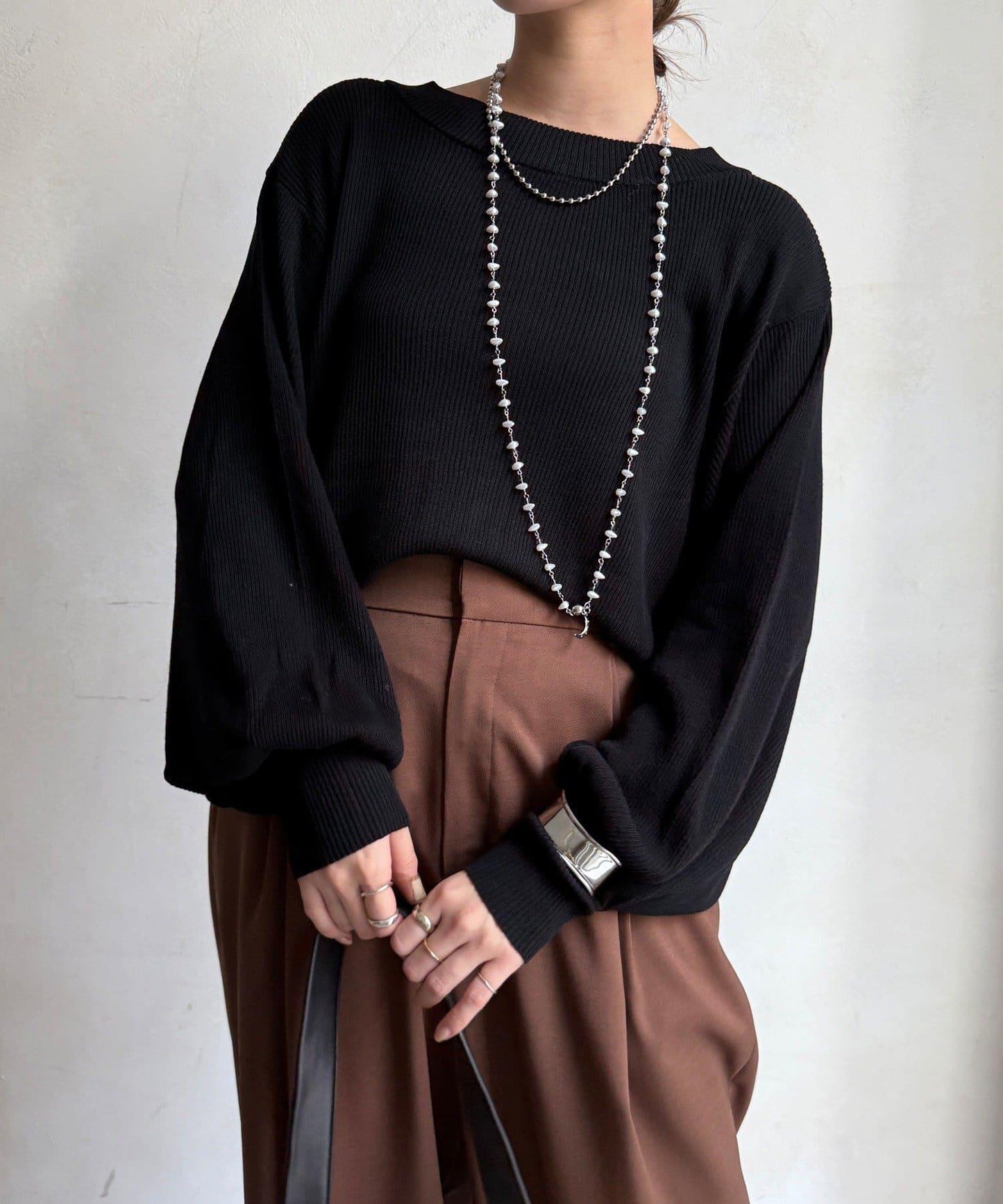 前後兩穿拉鍊針織衫