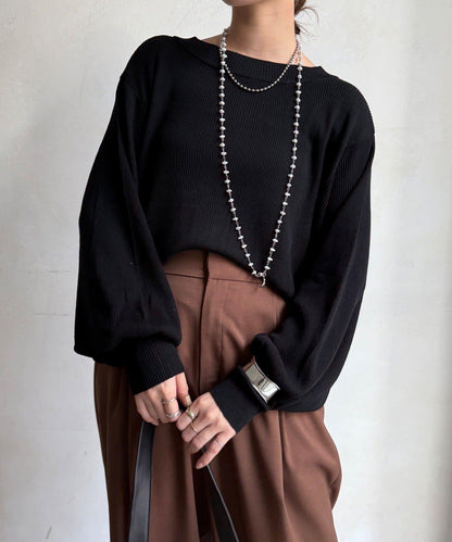 前後兩穿拉鍊針織衫