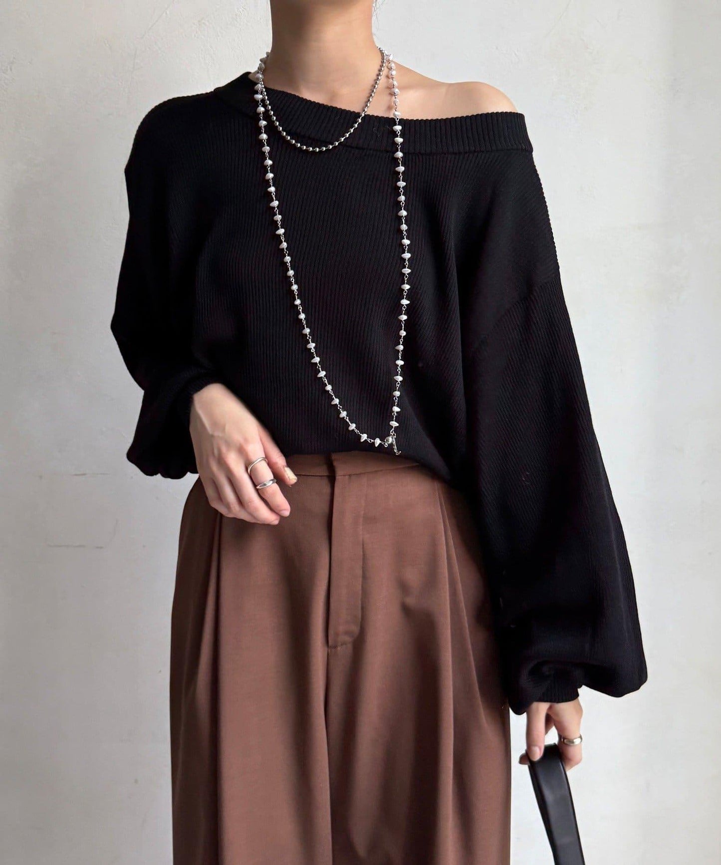 前後兩穿拉鍊針織衫