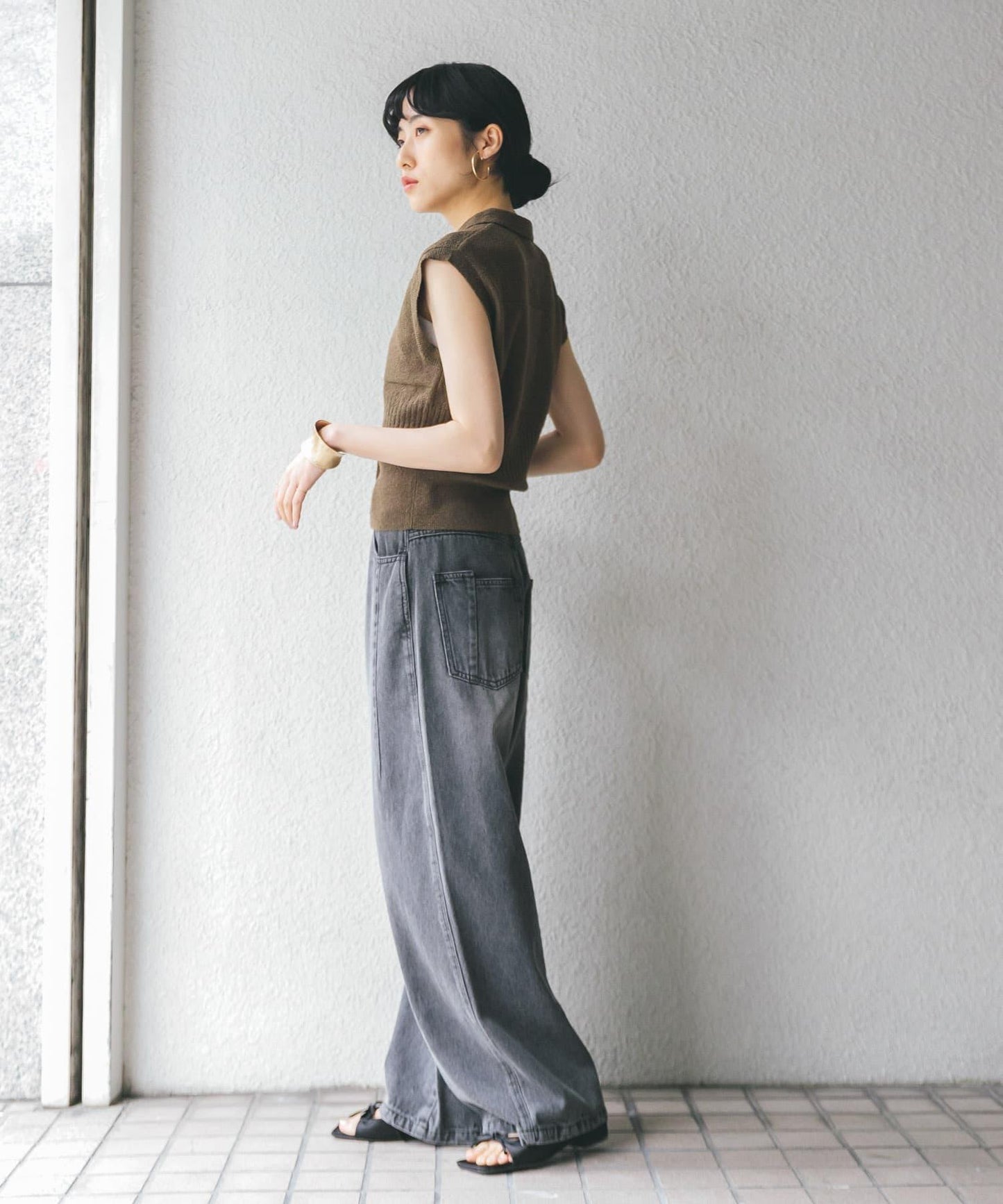 2尺碼可選抽繩牛仔褲