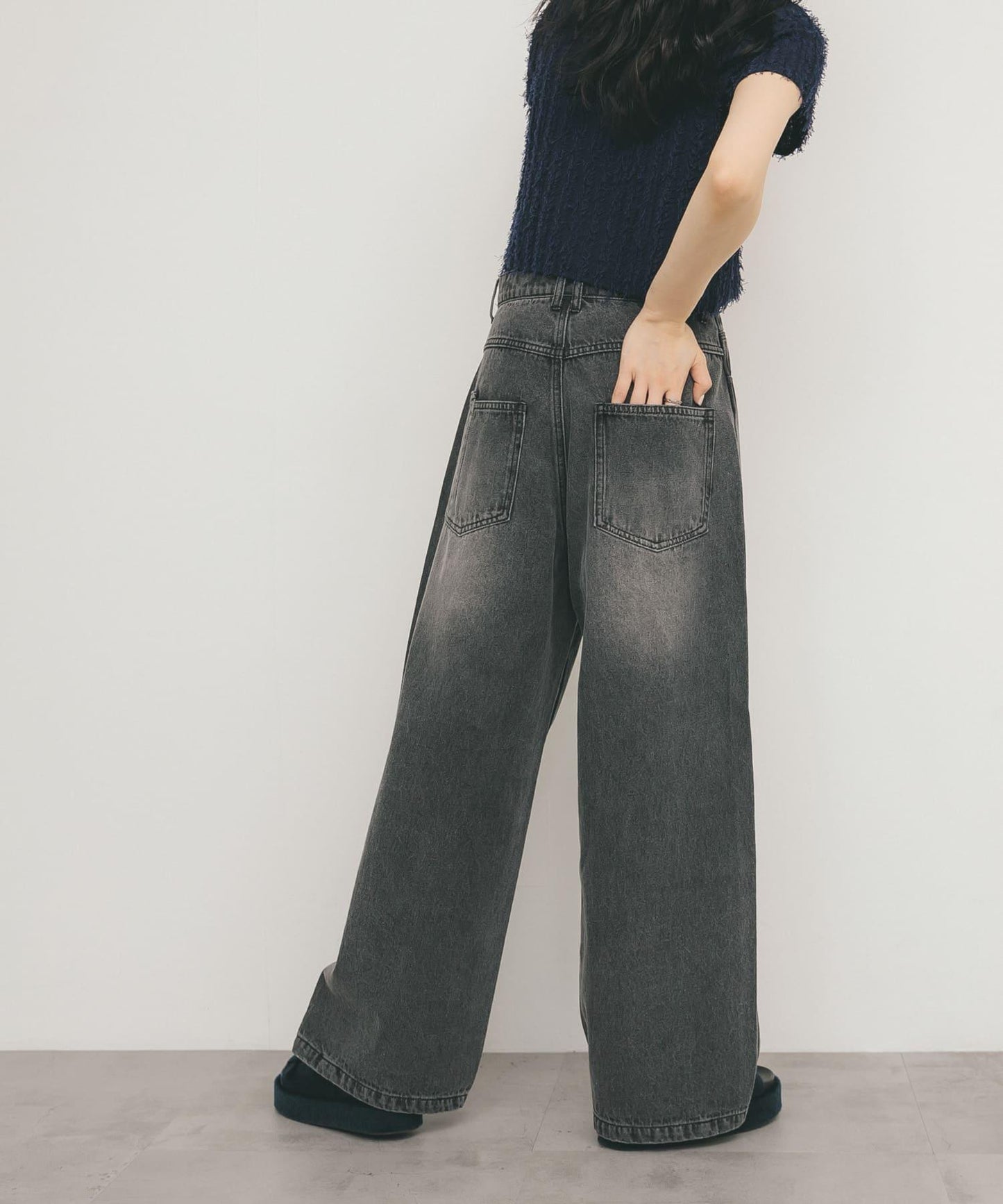 2尺碼可選抽繩牛仔褲