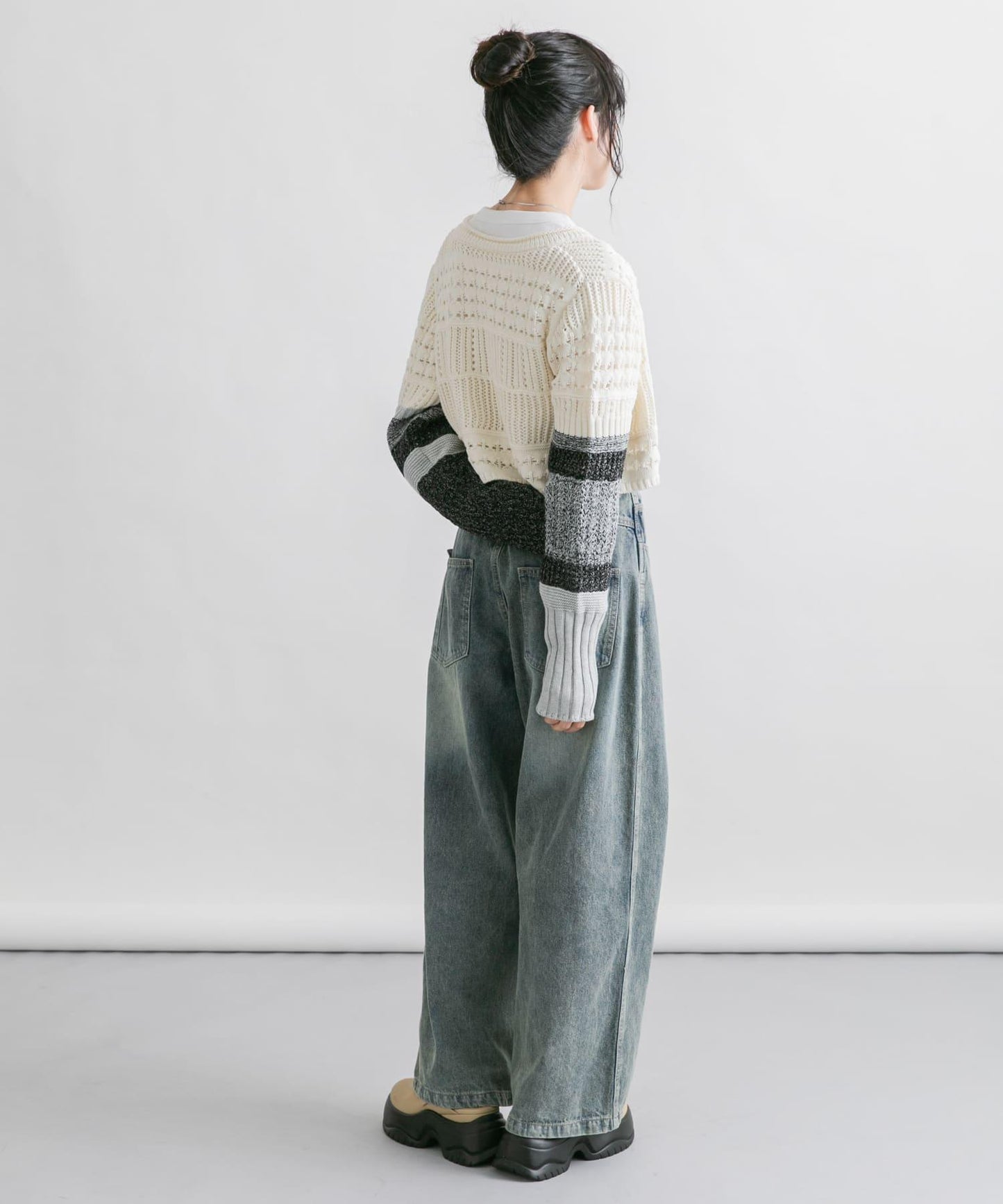 2尺碼可選抽繩牛仔褲