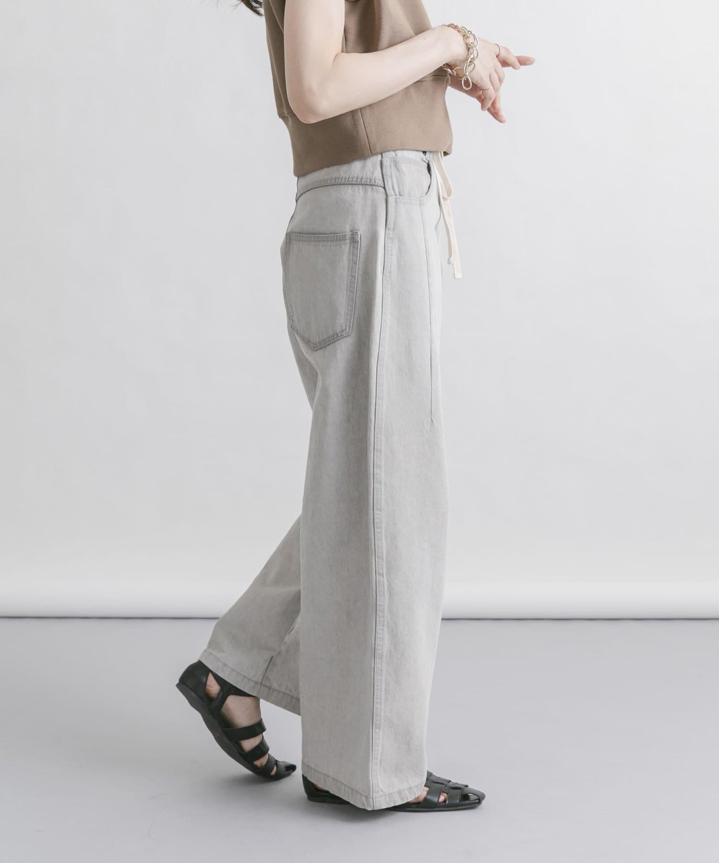 2尺碼可選抽繩牛仔褲