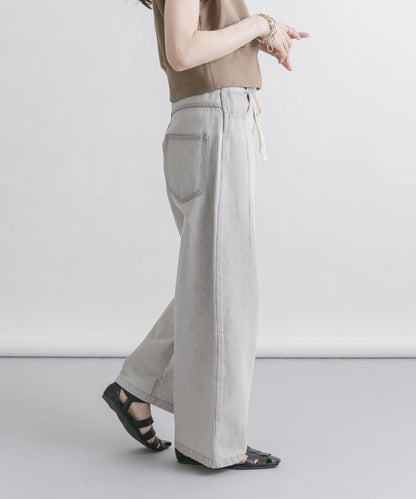 2尺碼可選抽繩牛仔褲