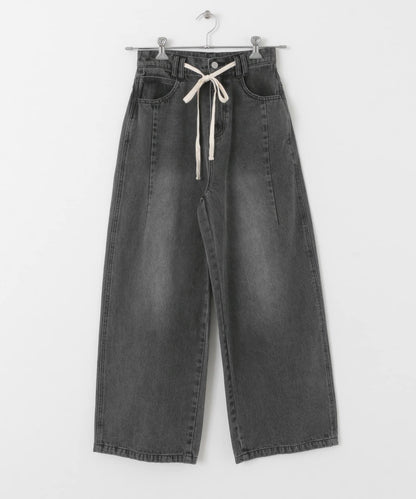 2尺碼可選抽繩牛仔褲