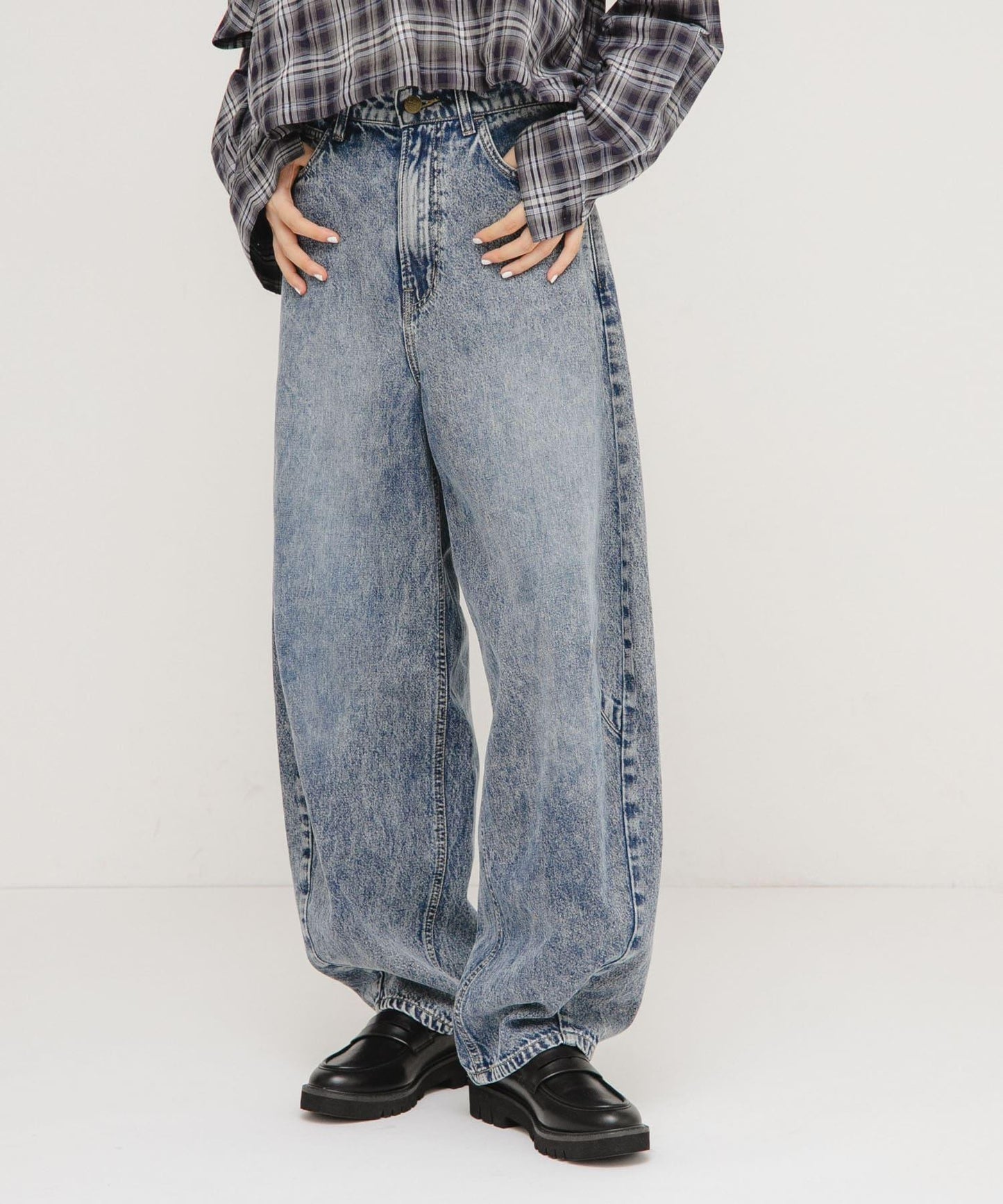 Lee101×KBF 聯名寬腿牛仔褲