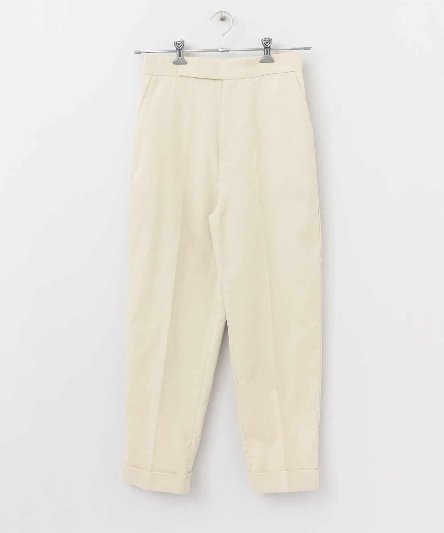 燈芯絨翻邊長褲∴