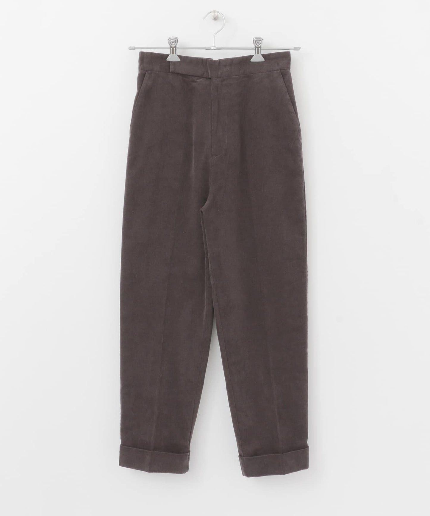 燈芯絨翻邊長褲∴