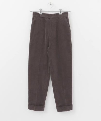 燈芯絨翻邊長褲∴