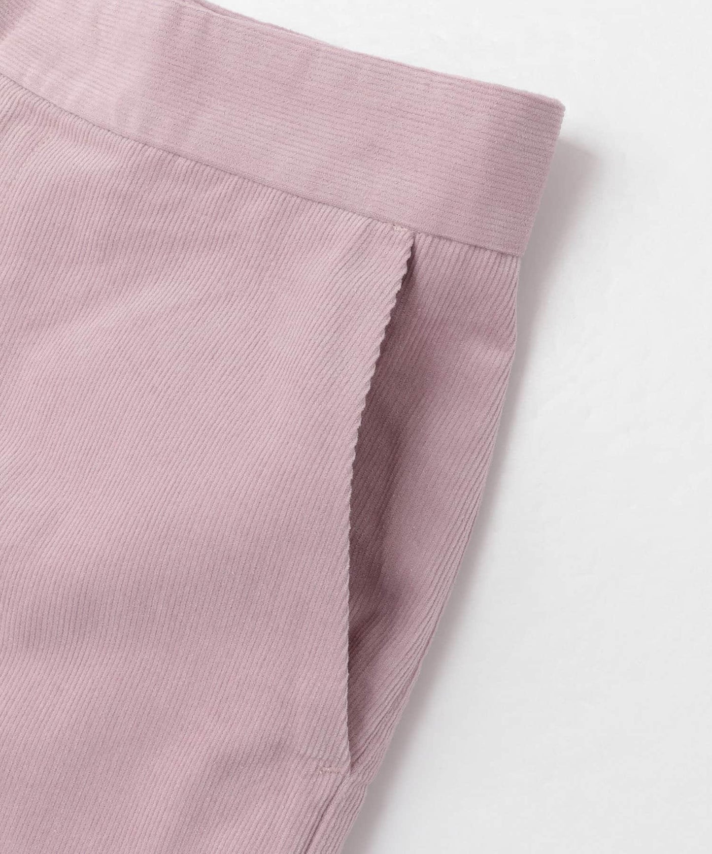 燈芯絨翻邊長褲∴