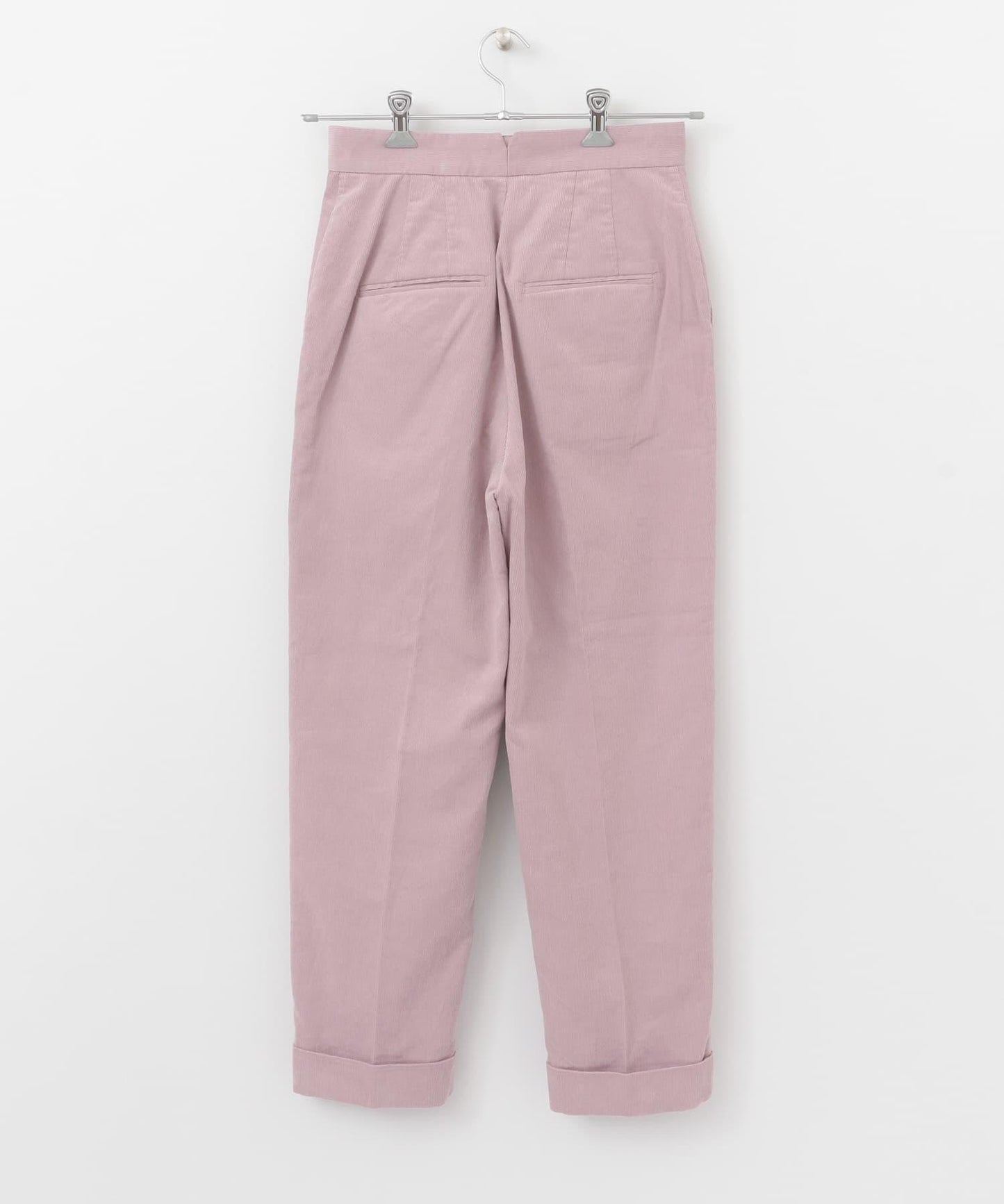 燈芯絨翻邊長褲∴