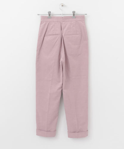 燈芯絨翻邊長褲∴