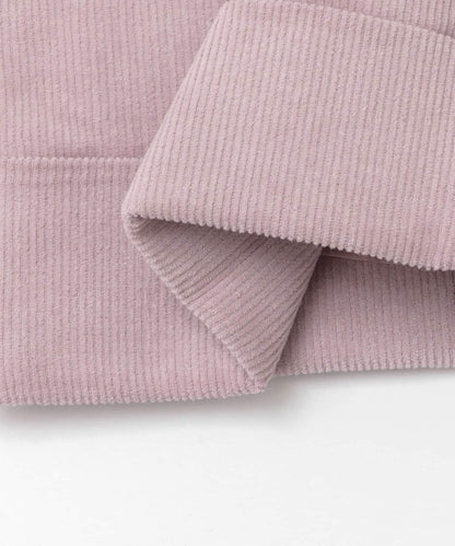 燈芯絨翻邊長褲∴